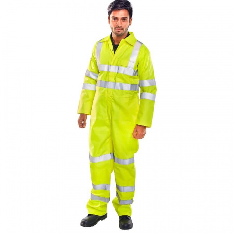 Beeswift CFRASTEBSSY Tesla FR/AS Boilersuit EN471 Saturn Yellow